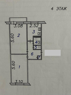 Продам двухкомнатную (2-комн.) квартиру, Кавалерийская ул, 44, Иваново г