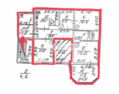 Продам 3-комн. в 4-комн. квартире, Межевая ул, 13, Лисий Нос п