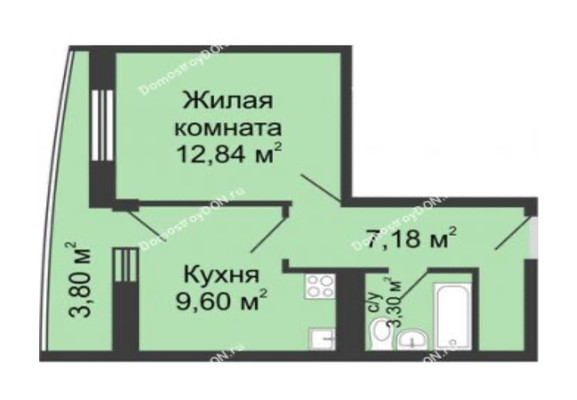Продам однокомнатную (1-комн.) квартиру, Пановой ул, 30, Ростов-на-Дону г