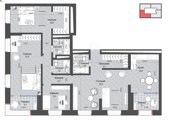 Продам многокомнатную квартиру (долевое), Юлиуса Фучика ул, 30А, Казань г