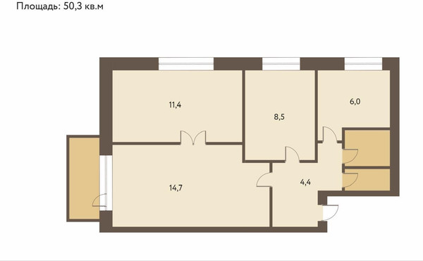 Продам трехкомнатную (3-комн.) квартиру, Гагарина ул, 17а, Симферополь г