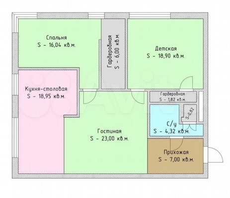 Продам трехкомнатную (3-комн.) квартиру, Островского пер, 92кКБ, Ростов-на-Дону г