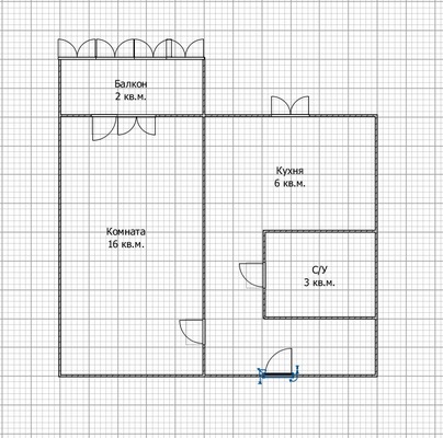 Продам однокомнатную (1-комн.) квартиру, Есенина ул, 12, Брянск г