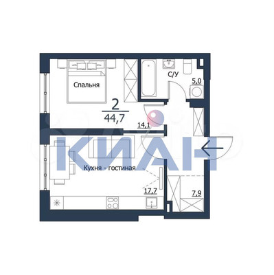 Продам однокомнатную (1-комн.) квартиру, Петра Подзолкова ул, 15Бк4, Красноярск г