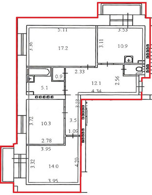 Продам трехкомнатную (3-комн.) квартиру, Парковая ул, 4А, Култаево с
