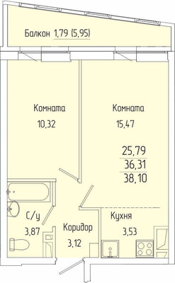 Продам двухкомнатную (2-комн.) квартиру, Муромская ул, 24А, Пермь г