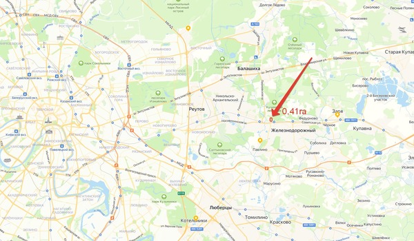 Продам участок 41 соток, Балашихинское ш, 12, Балашиха г, 0 км от города