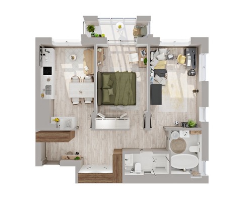 Продам двухкомнатную (2-комн.) , 2-й Портовый пер, 1, Малое Исаково п