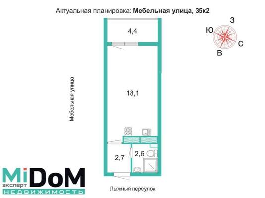 Продам однокомнатную (1-комн.) квартиру, Мебельная ул, 35к2 литера А, Санкт-Петербург г