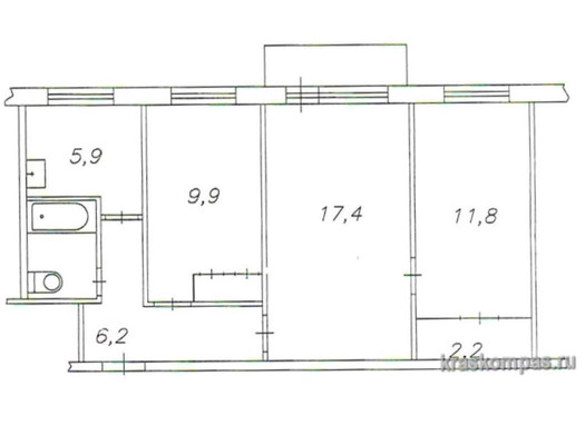 Продам трехкомнатную (3-комн.) квартиру, Ташкентская ул, 67, Иваново г