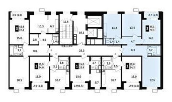 Продам трехкомнатную (3-комн.) квартиру, Южный (Южная Битца мкр.) б-р, 4, Битца п