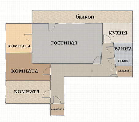Продам трехкомнатную (3-комн.) квартиру, Народный б-р, 12к1, Рязань г