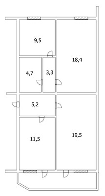 Продам трехкомнатную (3-комн.) квартиру, Кулахметова ул, 15, Казань г