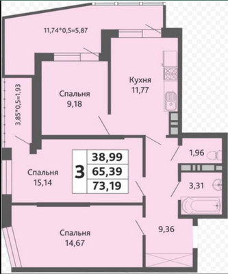Продам трехкомнатную (3-комн.) квартиру, Степная ул, 1к1, Краснодар г
