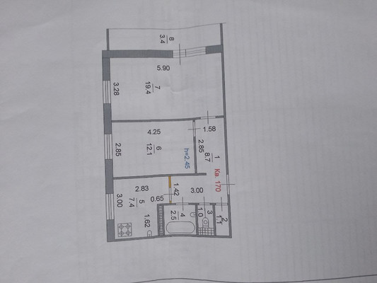 Продам двухкомнатную (2-комн.) квартиру, Чавайна б-р, 18, Йошкар-Ола г