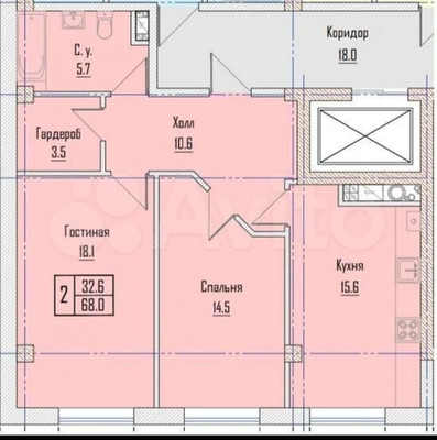 Продам двухкомнатную (2-комн.) квартиру, Шарданова ул, 52ка, Нальчик г