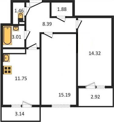 Продам двухкомнатную (2-комн.) квартиру, Острогожская ул, 156/1, Воронеж г