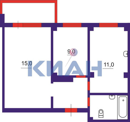 Продам двухкомнатную (2-комн.) квартиру, Лесопарковая ул, 21, Красноярск г