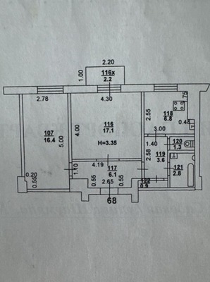 Продам двухкомнатную (2-комн.) квартиру, Большая Садовая ул, 34А, Ростов-на-Дону г