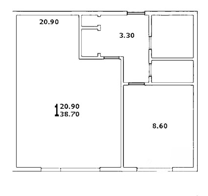 Продам однокомнатную (1-комн.) квартиру, Академика Челомея ул, 8к2, Москва г