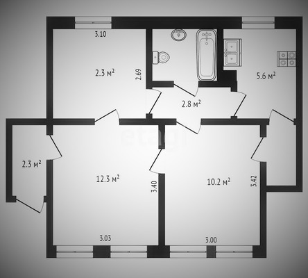 Продам трехкомнатную (3-комн.) квартиру, Газетный пер, 87, Ростов-на-Дону г