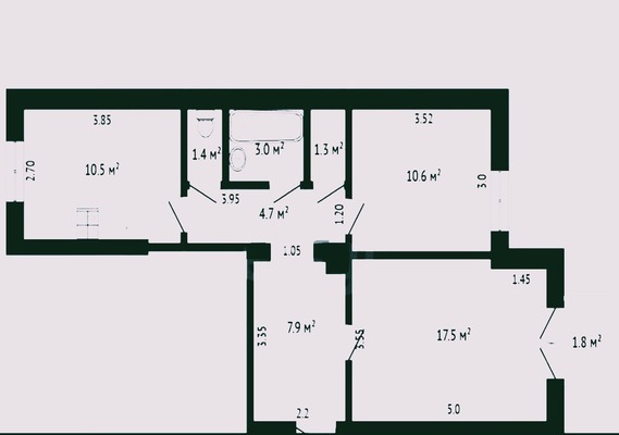 Продам двухкомнатную (2-комн.) квартиру, Красноармейская ул, 62/95, Ростов-на-Дону г