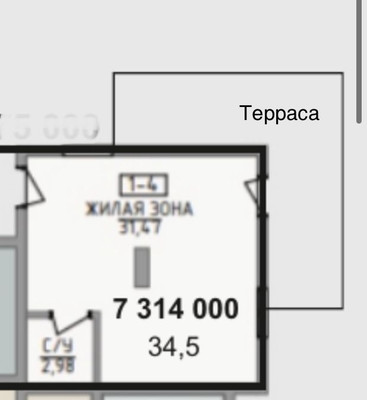 Продам однокомнатную (1-комн.) квартиру, Володарского ул, 9, Алушта г