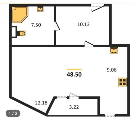 Продам однокомнатную (1-комн.) квартиру, Сибгата Хакима ул, 51к3, Казань г