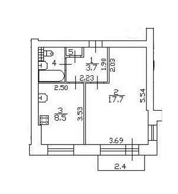 Продам однокомнатную (1-комн.) квартиру, Руставели ул, 58к1, Санкт-Петербург г