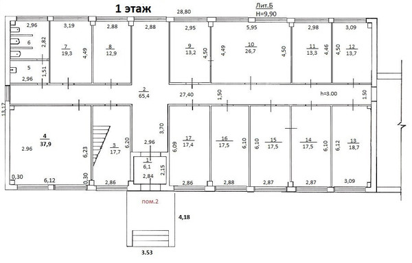 Продам коммерческое помещение 1 005 м2, Мусоргского ул, 19Б, Красноярск г
