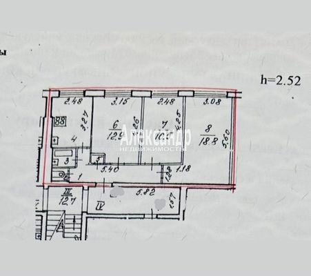 Продам трехкомнатную (3-комн.) квартиру, Будапештская ул, 5к2, Санкт-Петербург г
