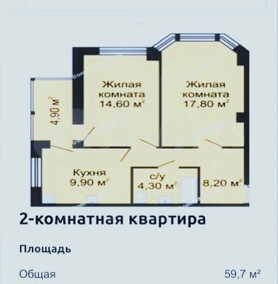 Продам двухкомнатную (2-комн.) квартиру, Доломановский пер, 118, Ростов-на-Дону г