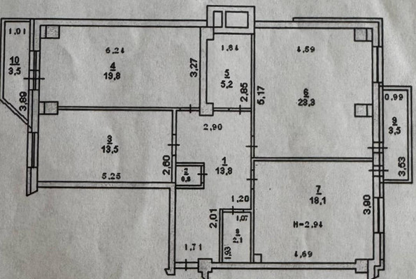 Продам трехкомнатную (3-комн.) квартиру, Города Волос ул, 119, Ростов-на-Дону г