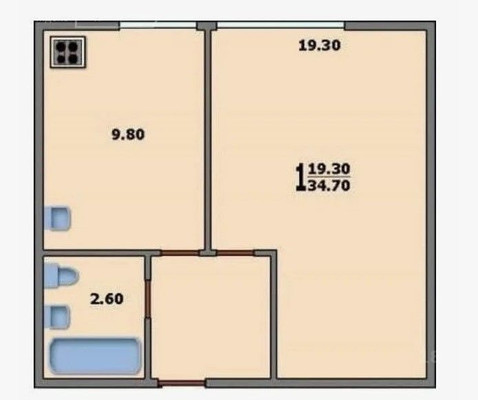 Продам однокомнатную (1-комн.) квартиру, Чапаевский пер, 5к1, Москва г