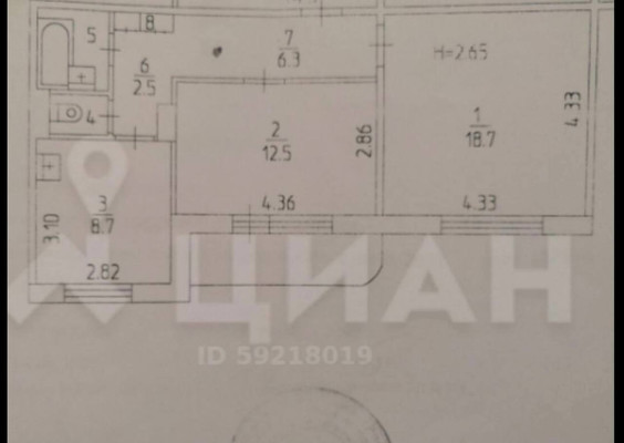 Продам двухкомнатную (2-комн.) квартиру, Сигаева ул, 12, Пермь г