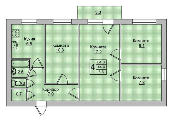 Продам многокомнатную квартиру, Добровольского ул, 3к1, Ростов-на-Дону г