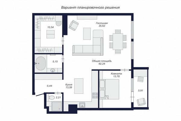 Продам двухкомнатную (2-комн.) квартиру, Свободы ул, 93, Челябинск г