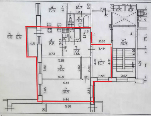 Продам трехкомнатную (3-комн.) квартиру, Гатчинское ш, 8к2, Красное Село г