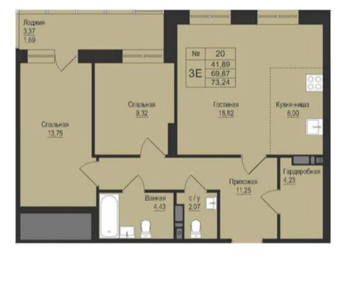 Продам трехкомнатную (3-комн.) квартиру, Строителей ул, 37а, Пермь г