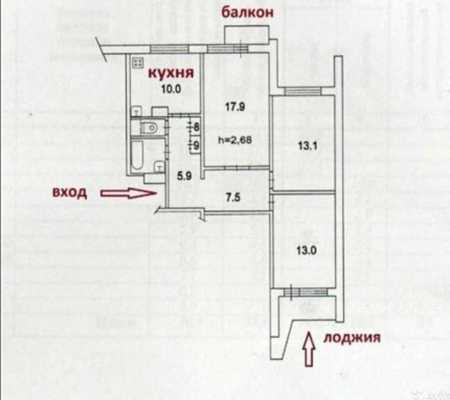 Продам комнату в 3-комн. квартире, Мусы Джалиля ул, 4 к 5, Москва г