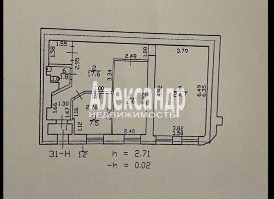 Продам коммерческое помещение 65,4 м2, Итальянская ул, 37/18, Санкт-Петербург г