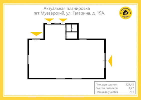 Продам коммерческое помещение 227,43 м2, Гагарина ул, 19, Муезерский пгт