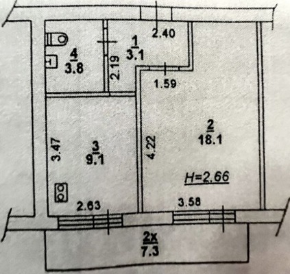 Продам однокомнатную (1-комн.) квартиру, 1-я Круговая ул, 91, Ростов-на-Дону г