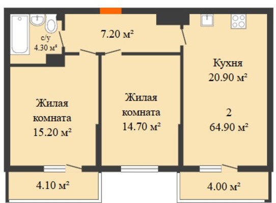 Продам двухкомнатную (2-комн.) квартиру, 339-й Стрелковой Дивизии ул, 10а/18, Ростов-на-Дону г