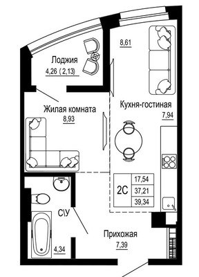 Продам двухкомнатную (2-комн.) квартиру, Привокзальная ул, 36, Ростов-на-Дону г