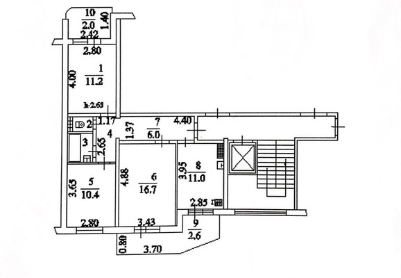 Продам трехкомнатную (3-комн.) квартиру, Видова ул, 157, Новороссийск г