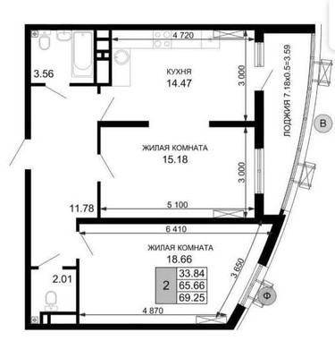 Продам двухкомнатную (2-комн.) квартиру, Воронежская ул, 47/Б, Краснодар г