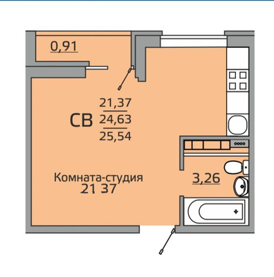 Продам однокомнатную (1-комн.) квартиру, Заполярная ул, 39к10, Краснодар г