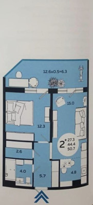 Продам двухкомнатную (2-комн.) квартиру, им. Адмирала Пустошкина б-р, 11/2, Краснодар г