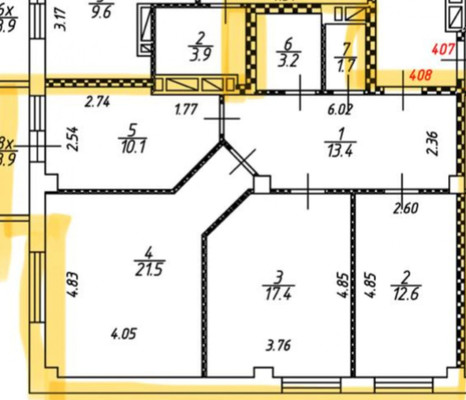 Продам трехкомнатную (3-комн.) квартиру, 40-летия Победы пр-кт, 63/17с3, Ростов-на-Дону г